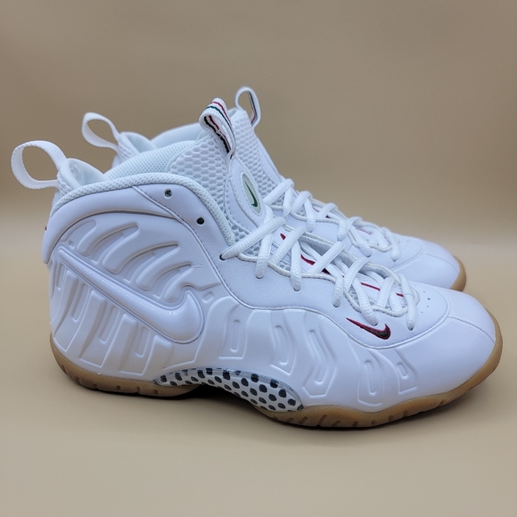 Nike Little Posite Pro GS "Gucci" Kids Shoes Size 6Y White Red Green 2015 W/Box - Picture 7 of 12